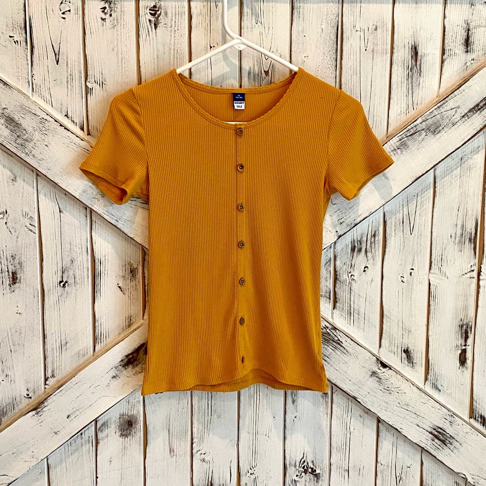 Old Navy Yellow Shirt, Size 14-16, Great Condition